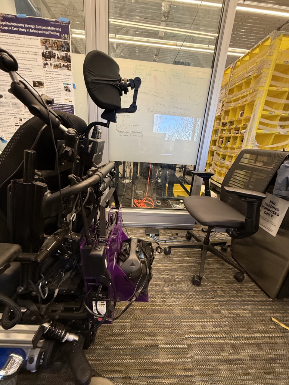 
                    This figure shows the system being powered by the portable power
                    station, hanging on the wheelchair.
                    